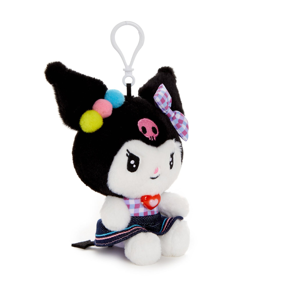 Kuromi Retro Denim Plush Mascot Clip