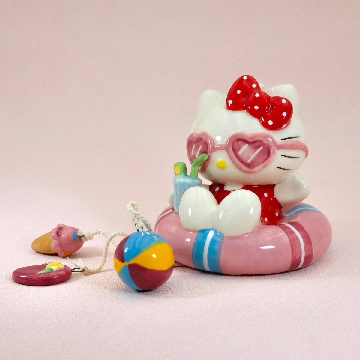 Hello Kitty Beach Fun Coastal Ceramic Wind Chime