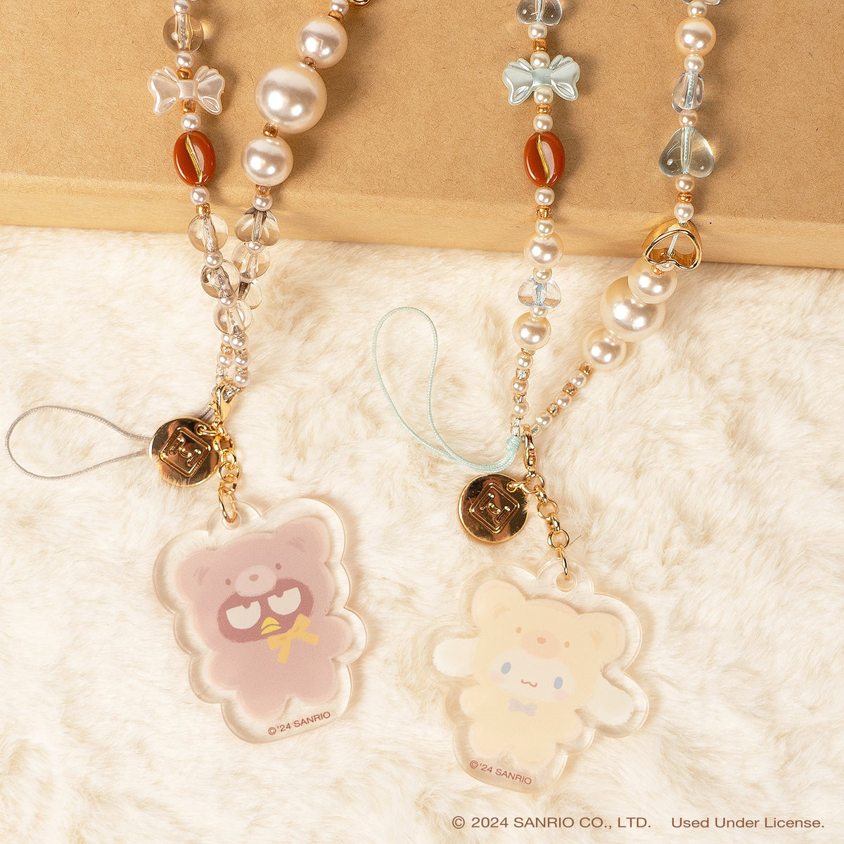 Badtz-maru Latte Bear Beaded Phone Wrist Strap Charm