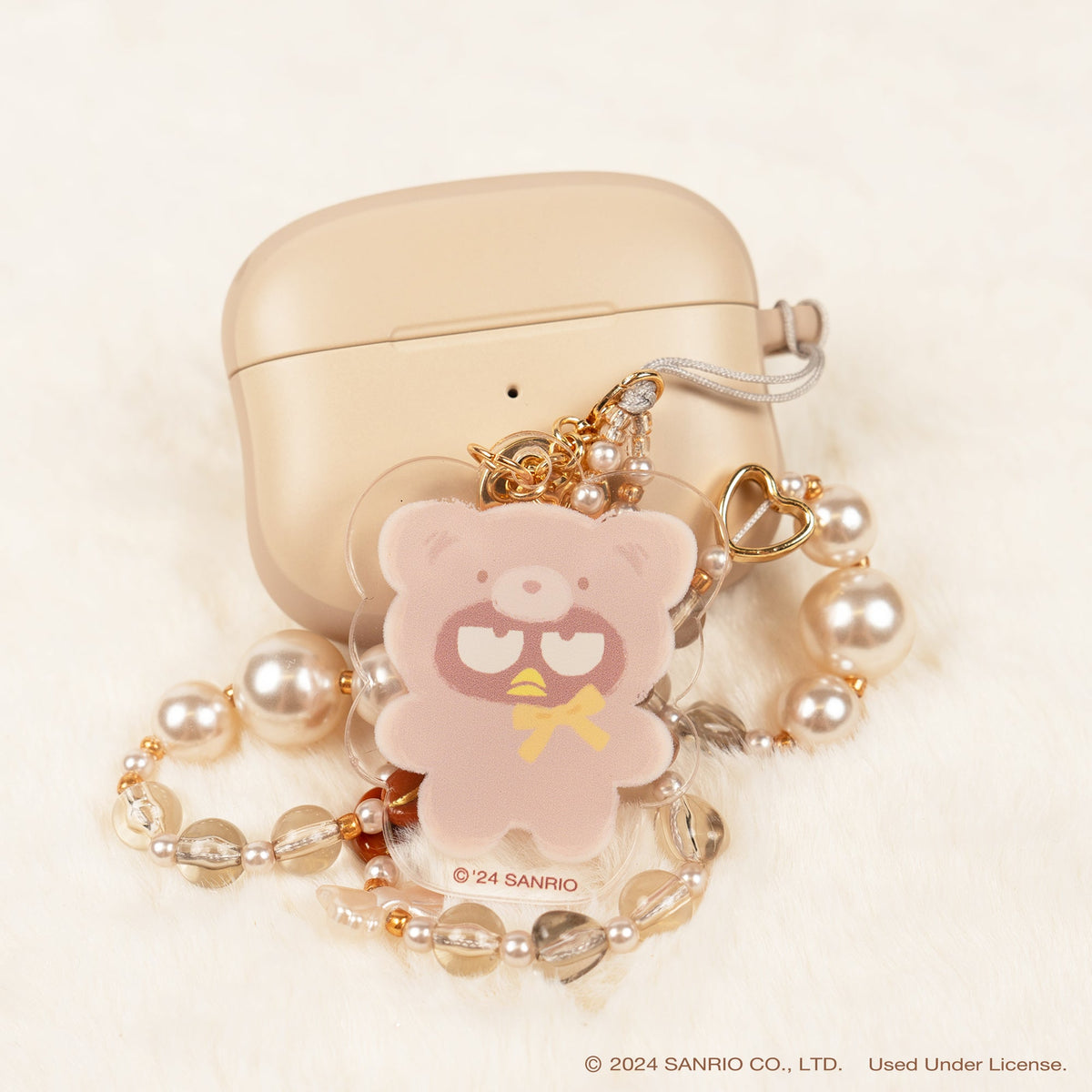 Badtz-maru Latte Bear Beaded Phone Wrist Strap Charm
