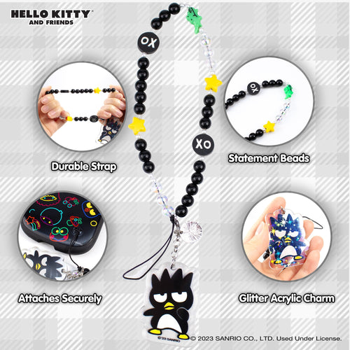 Badtz Maru Beaded Phone Charm Wrist Lanyard Strap