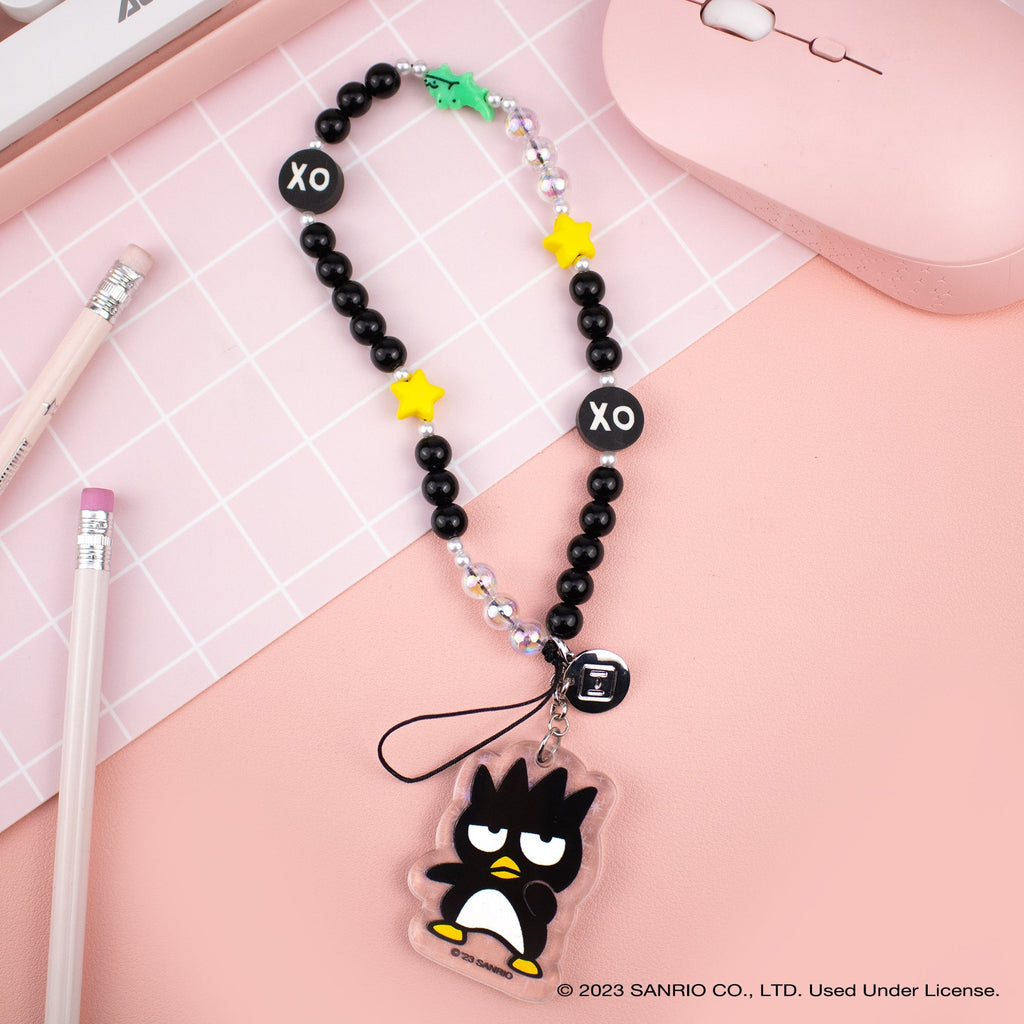 Badtz Maru Beaded Phone Charm Wrist Lanyard Strap