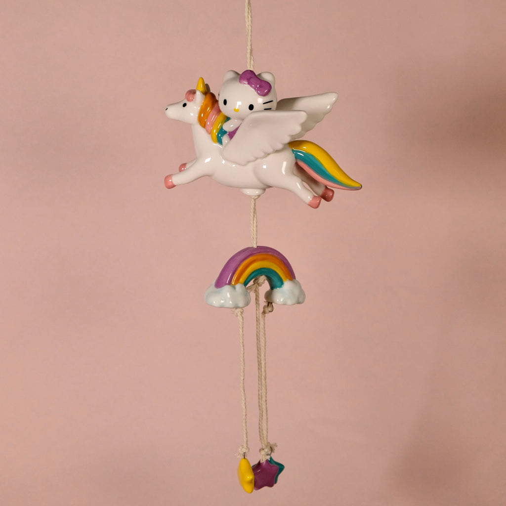 Hello Kitty Celestial Unicorn Ceramic Wind Chime