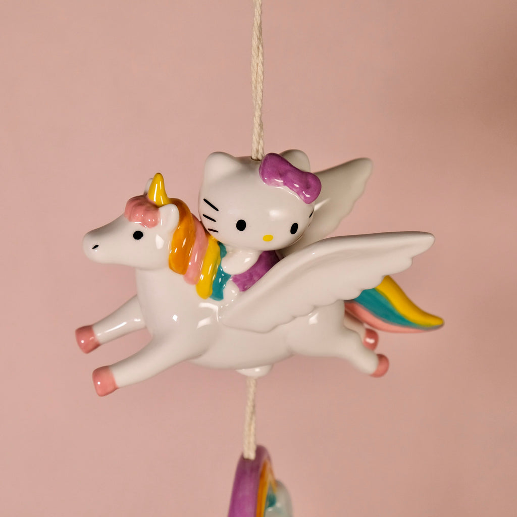 Hello Kitty Celestial Unicorn Ceramic Wind Chime