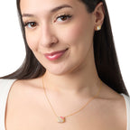 Hello Kitty 18 Inch Gold Plated Face Pave 3D Necklace