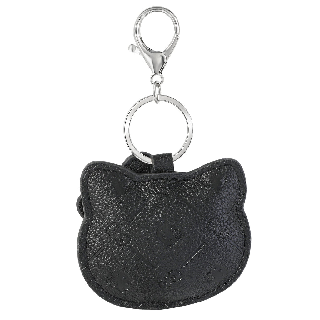 Hello Kitty Debossed Keychain, Black