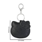 Hello Kitty Debossed Keychain, Black