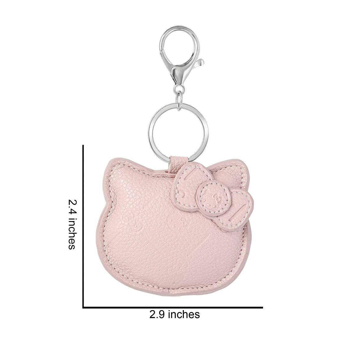 Hello Kitty Debossed Keychain, Pink