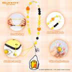 Gudetama Beaded Phone Charm Wrist Lanyard Strap