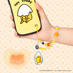 Gudetama Beaded Phone Charm Wrist Lanyard Strap