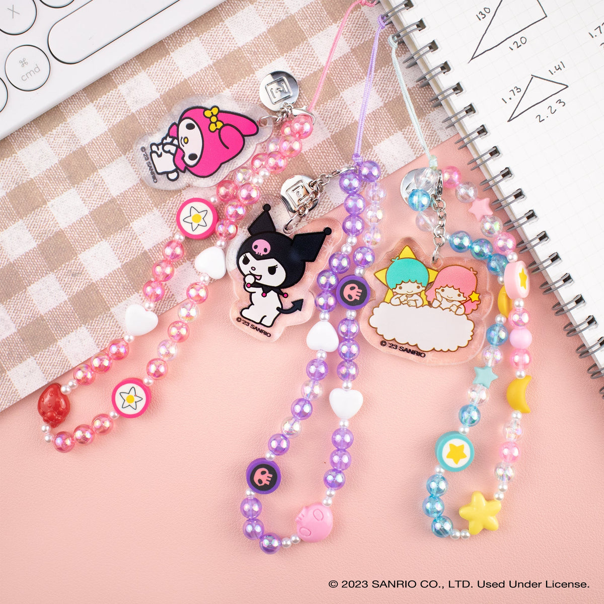 Gudetama Beaded Phone Charm Wrist Lanyard Strap
