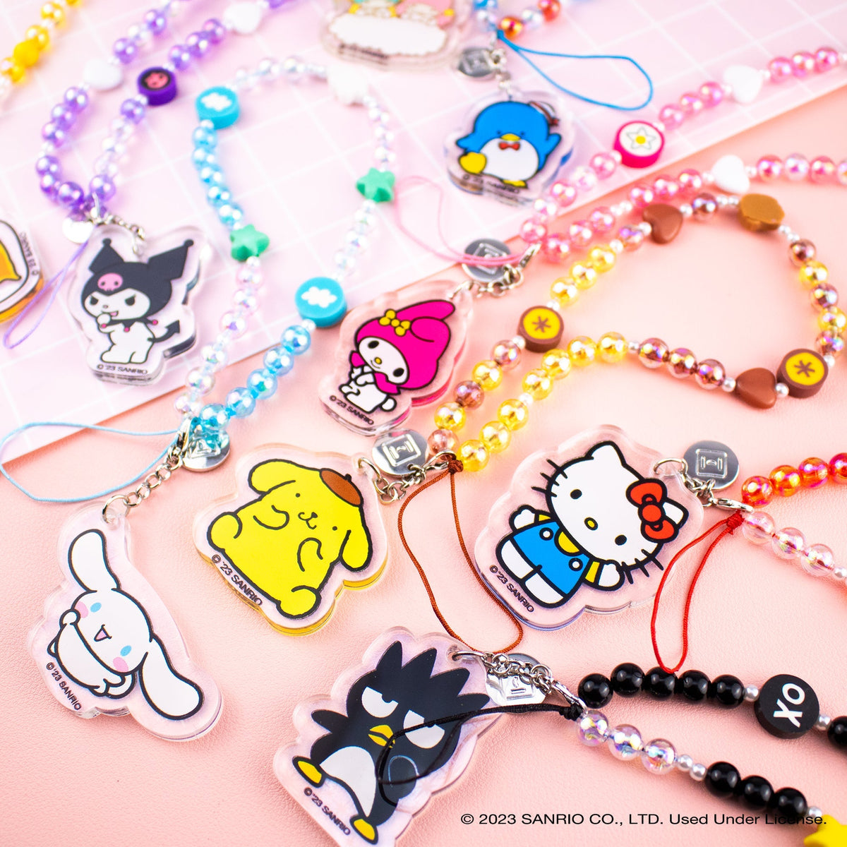 Gudetama Beaded Phone Charm Wrist Lanyard Strap