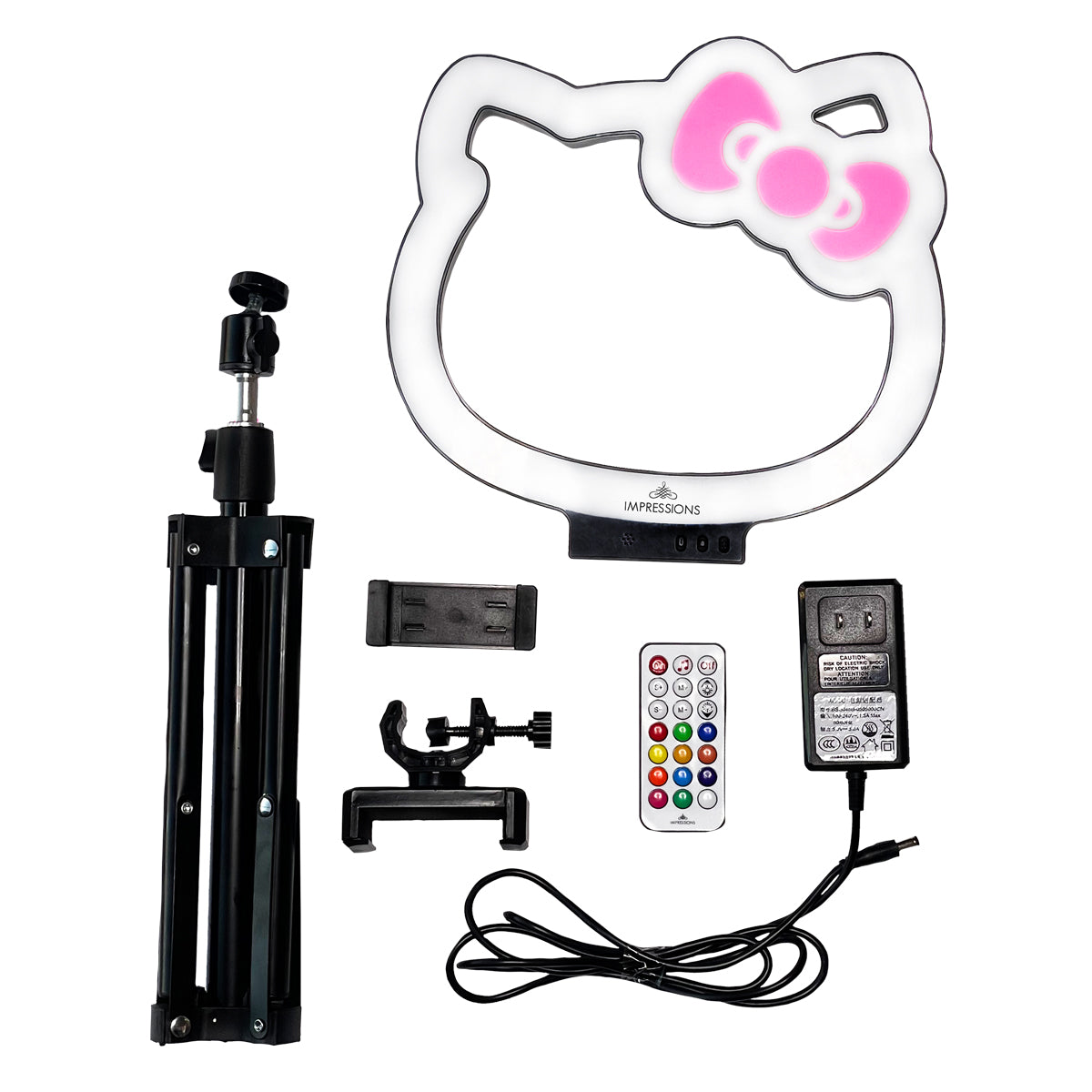 Hello Kitty X Impressions Vanity 10 Inch Rgb Desktop Ring Light Tripod