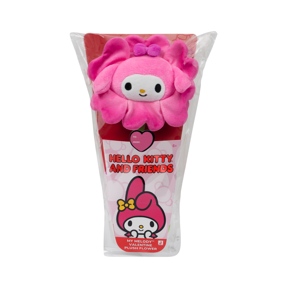 My Melody Valentine Flower Plush, Ombre Pink, 14 Inch