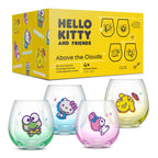 Hello Kitty and Friends Above the Clouds Stemless Glasses Set of 4