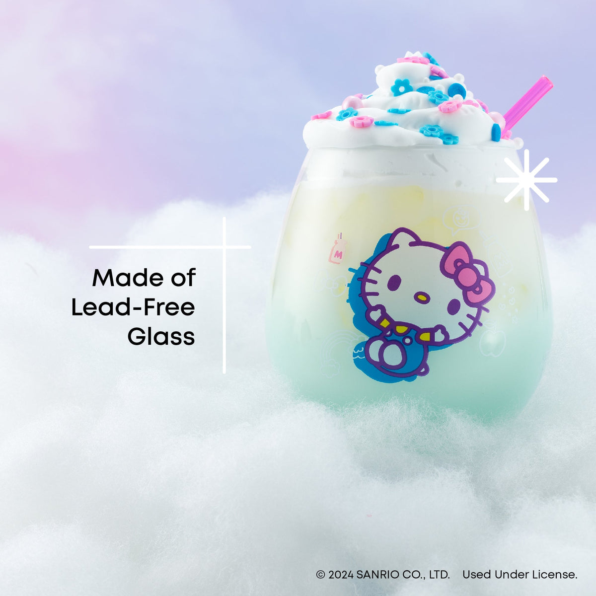 Hello Kitty and Friends Above the Clouds Stemless Glasses Set of 4