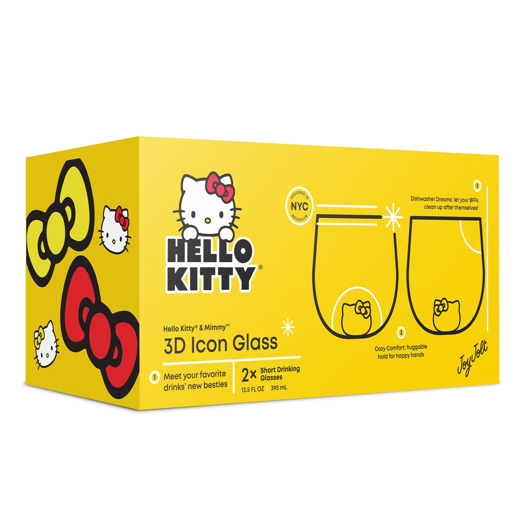 Hello Kitty and Mimmy 3D Icon Short Glasses Set of 2