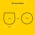 Hello Kitty and Mimmy 3D Icon Short Glasses Set of 2