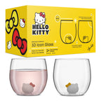 Hello Kitty and Mimmy 3D Icon Short Glasses Set of 2
