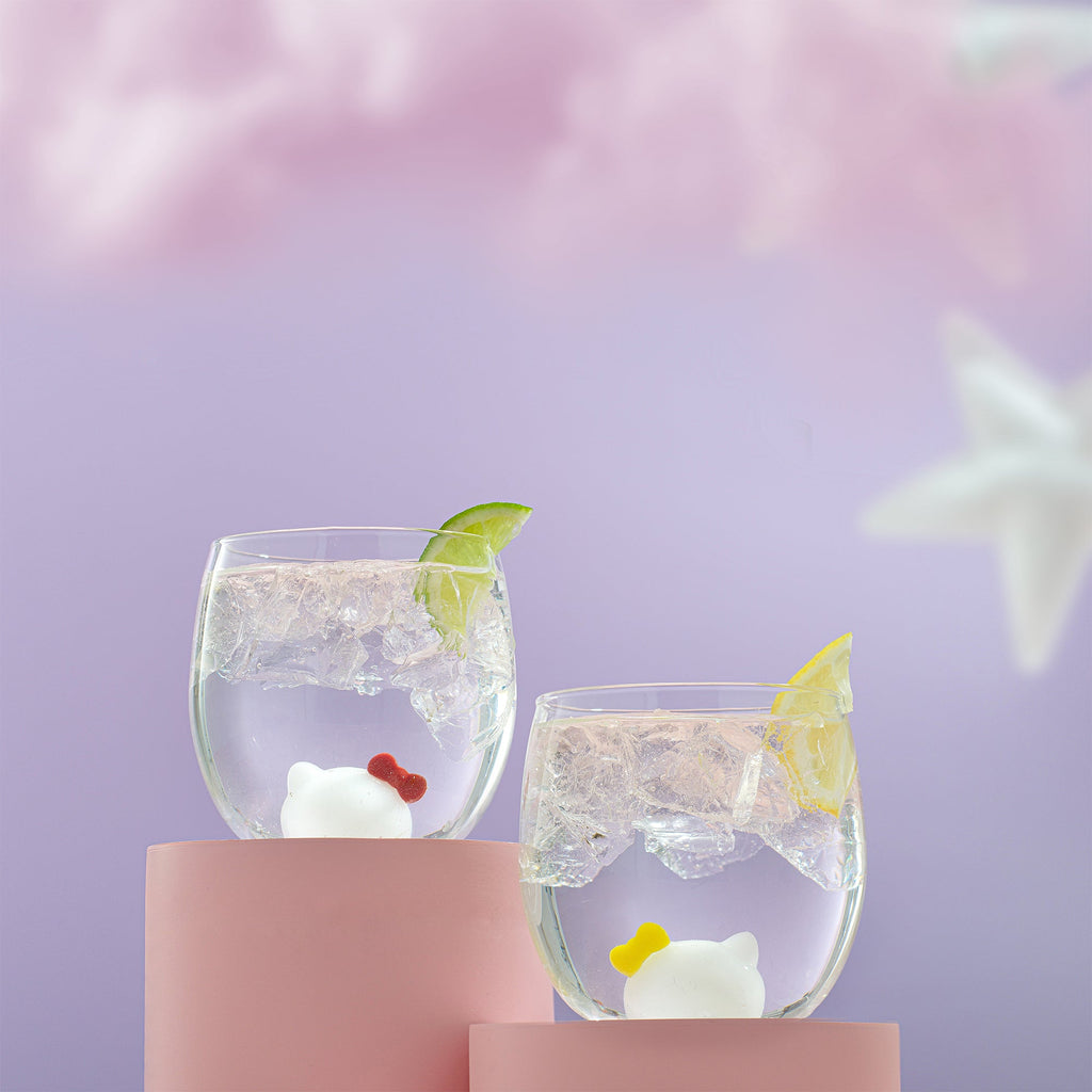 Hello Kitty and Mimmy 3D Icon Short Glasses Set of 2