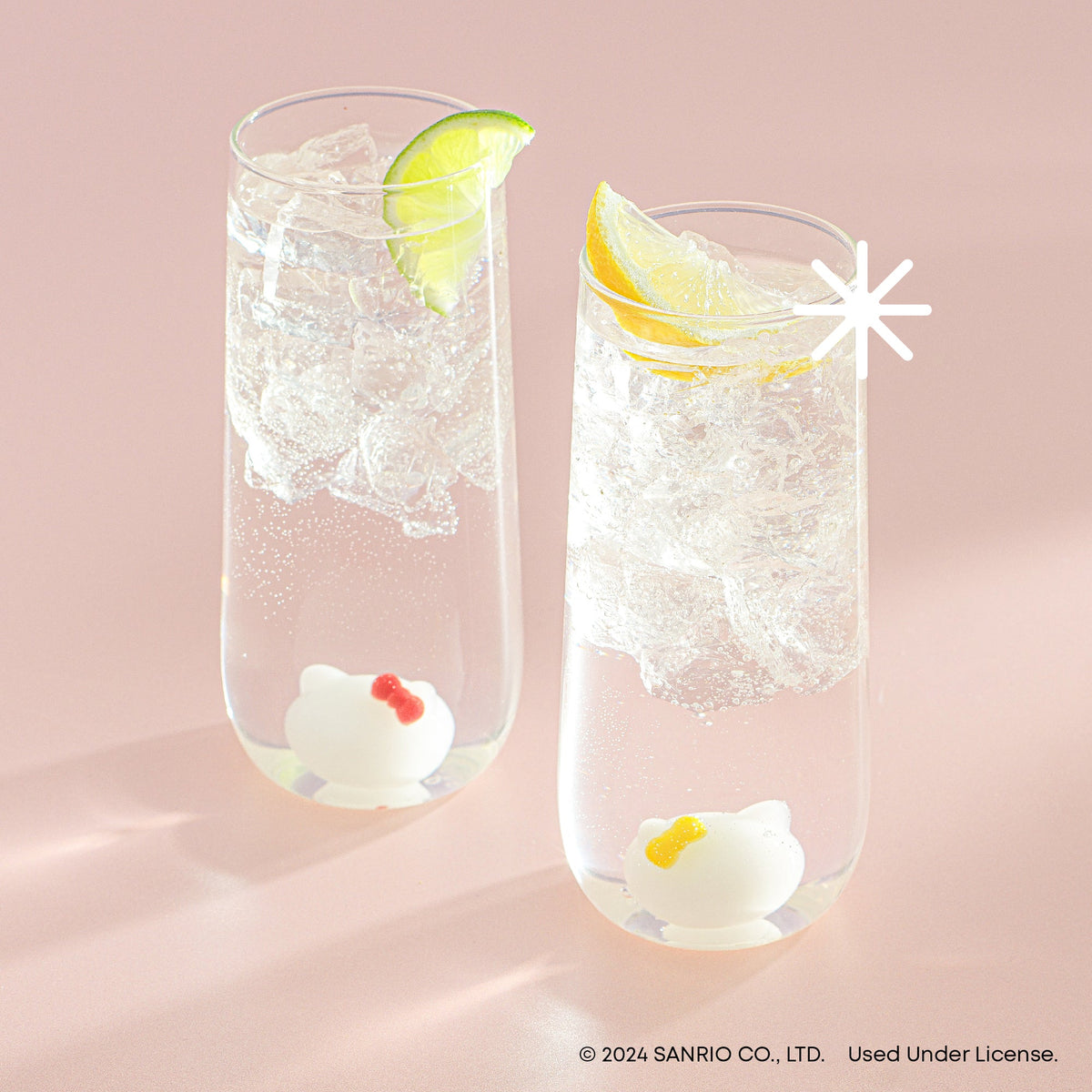 Hello Kitty and Mimmy 3D Icon Tall Glasses Set of 2