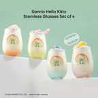 Hello Kitty Sweet Rainbow Stemless Glasses Set of 4