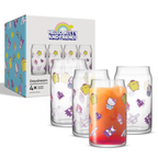 Hello Kitty and Friends Daydream Can Tumbler Glasses, Set of 4 by JoyJolt