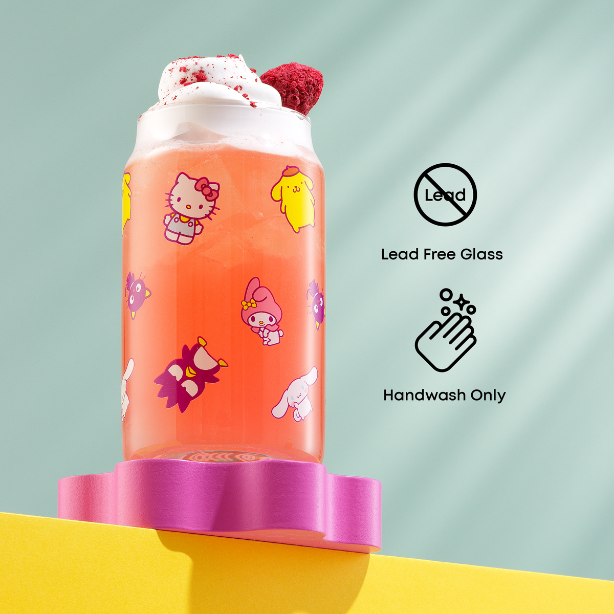 Hello Kitty and Friends Daydream Can Tumbler Glasses, Set of 4 by JoyJolt