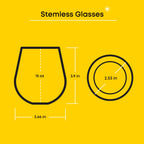 Hello Kitty and Friends Hello Sippy Stemless Glasses Set of 4