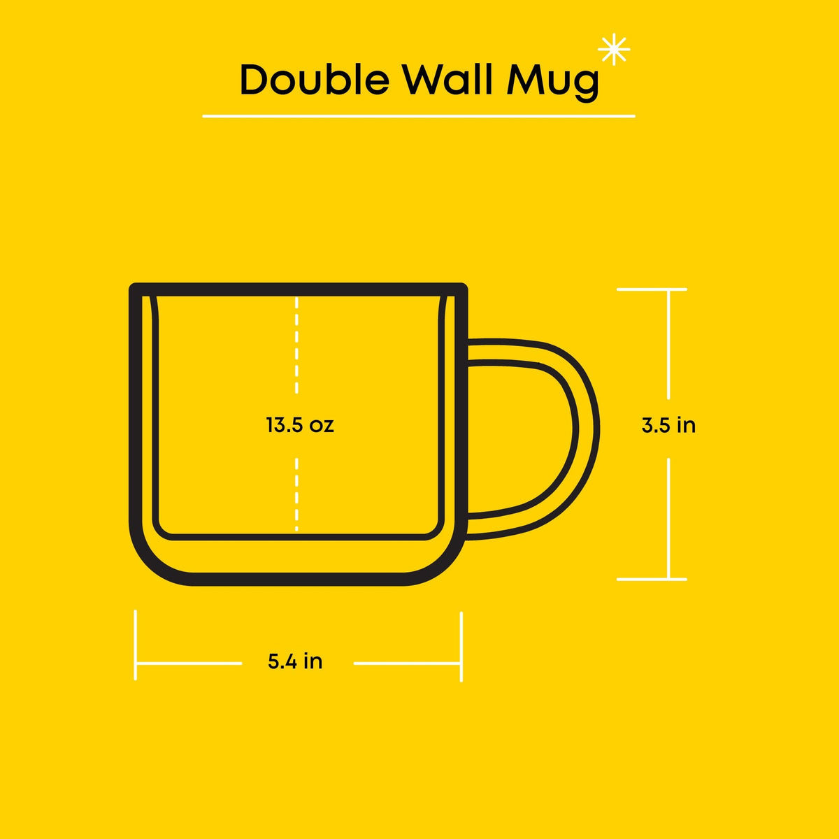 My Melody Double Wall Glass Coffee Mug, 13.5 Oz by JoyJolt