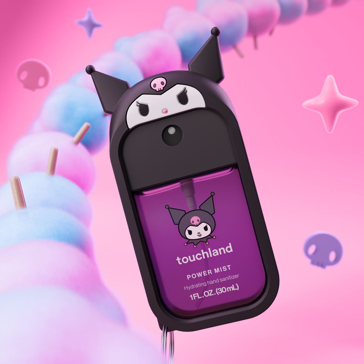 Kuromi Touchland Power Mist Hand Sanitizer, Cotton Candy