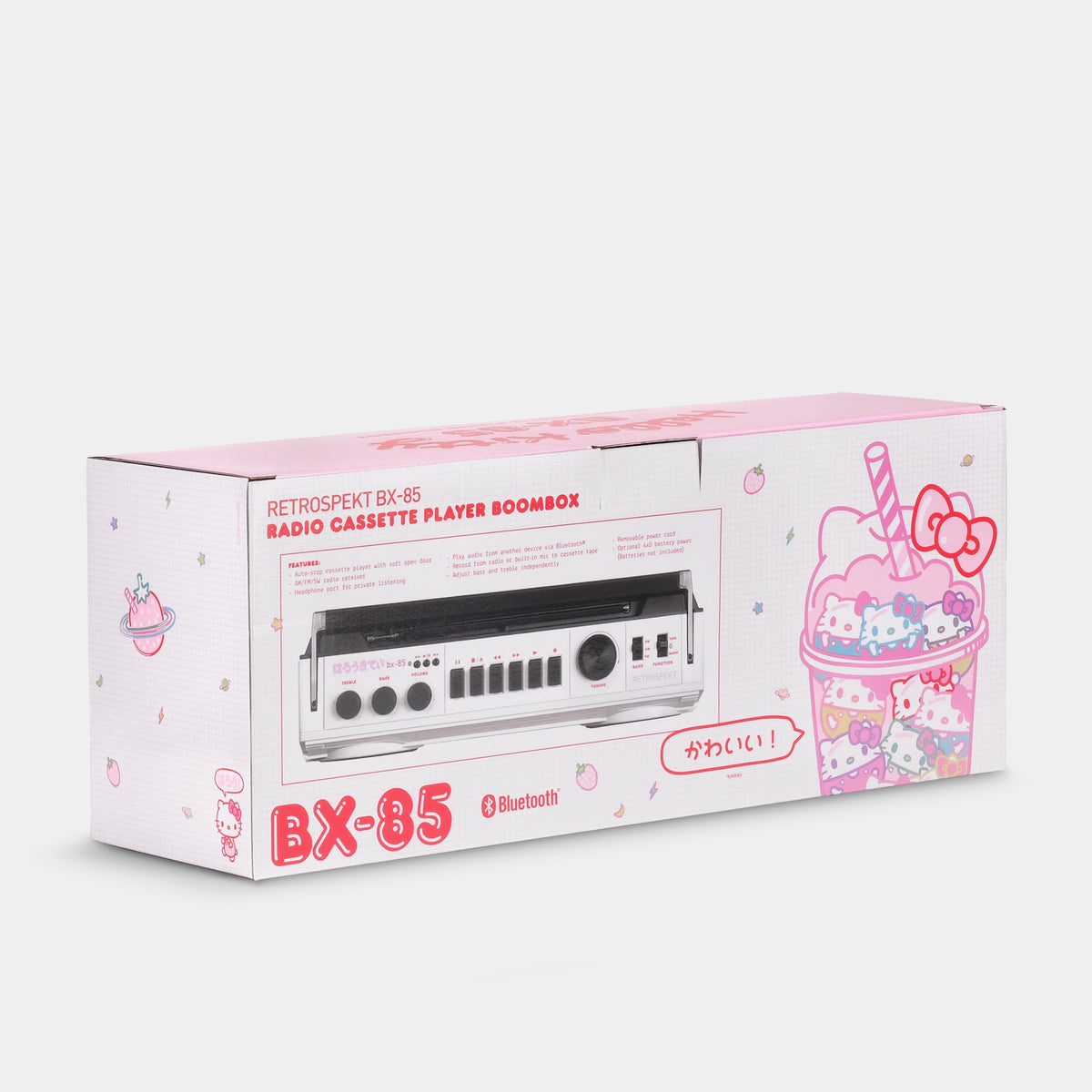 Hello Kitty Strawberry Kawaii Bx 85 Bluetooth Cassette Boombox