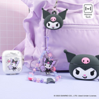 Kuromi Beaded Charm Phone Wrist Strap, Lolita Version