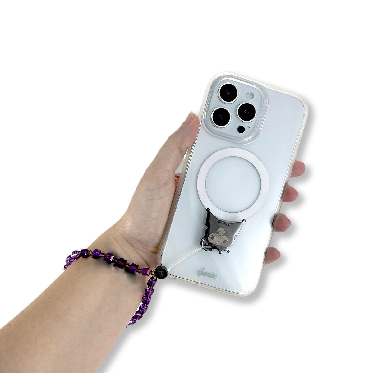 Kuromi Beaded Phone Wristlet by Sonix