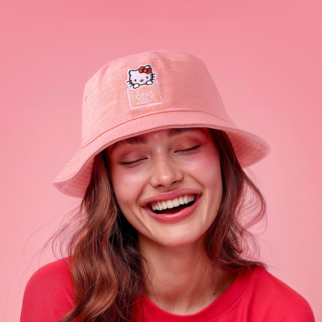 Hello Kitty Pink Speckled Hero Bucket Hat by Love Your Melon