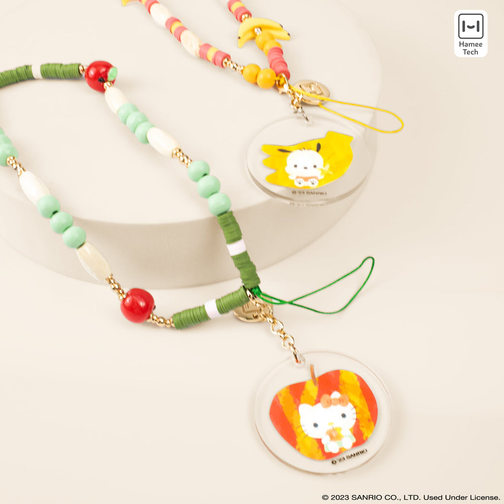 Hello Kitty Apple Beaded Charm Phone Wrist Strap