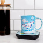 Cinnamoroll Coffee Mug and Electric Warmer Set