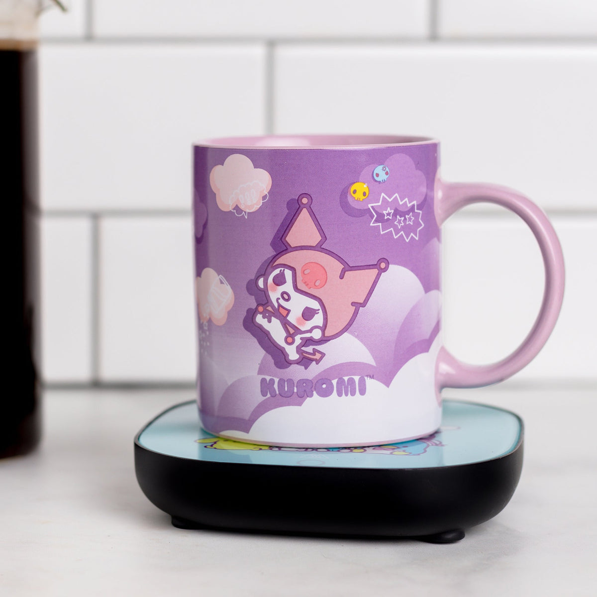 Kuromi Coffee Mug and Warmer Set