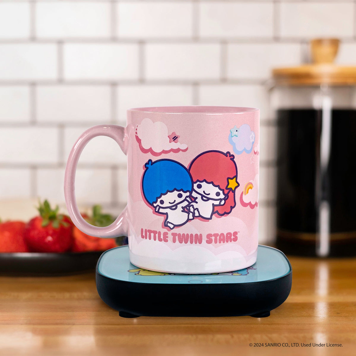 LittleTwinStars Auto On Off Coffee Mug Warmer Set with Mug