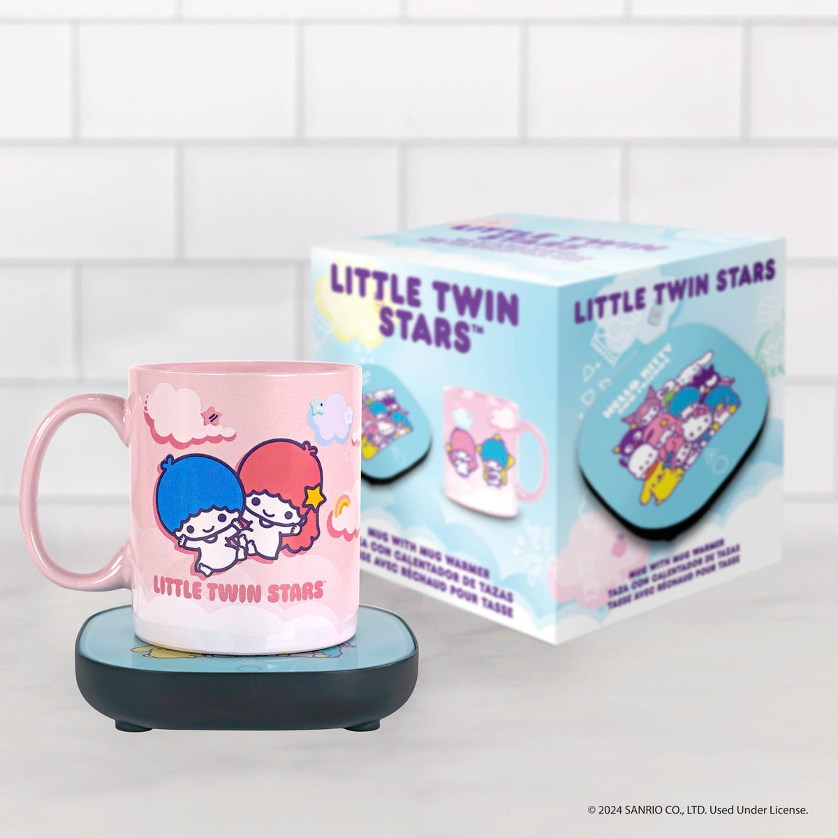 LittleTwinStars Auto On Off Coffee Mug Warmer Set with Mug