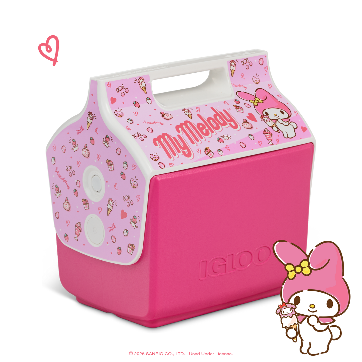 My Melody x Igloo 50th Anniversary Little Playmate 7 Qt Cooler