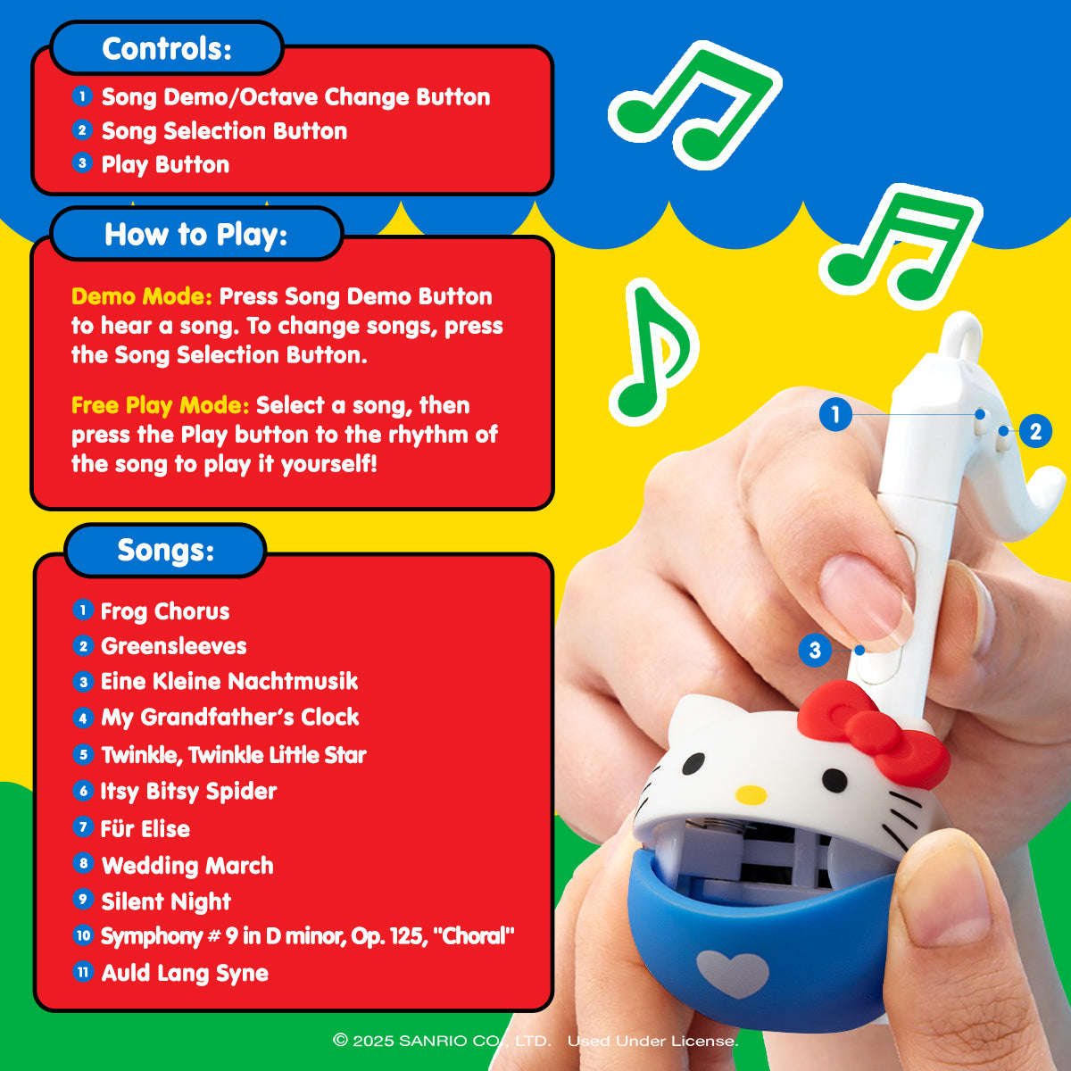 Hello Kitty Mini Otamatone Melody Charm, Special Edition