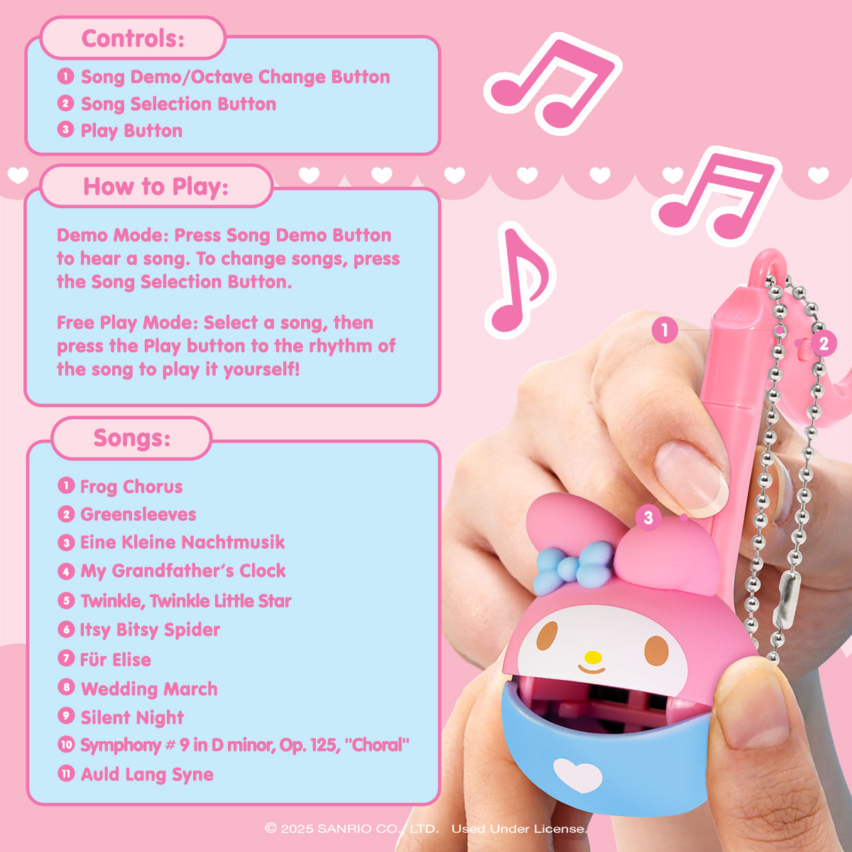 My Melody Mini Otamatone Melody Charm, Special Edition