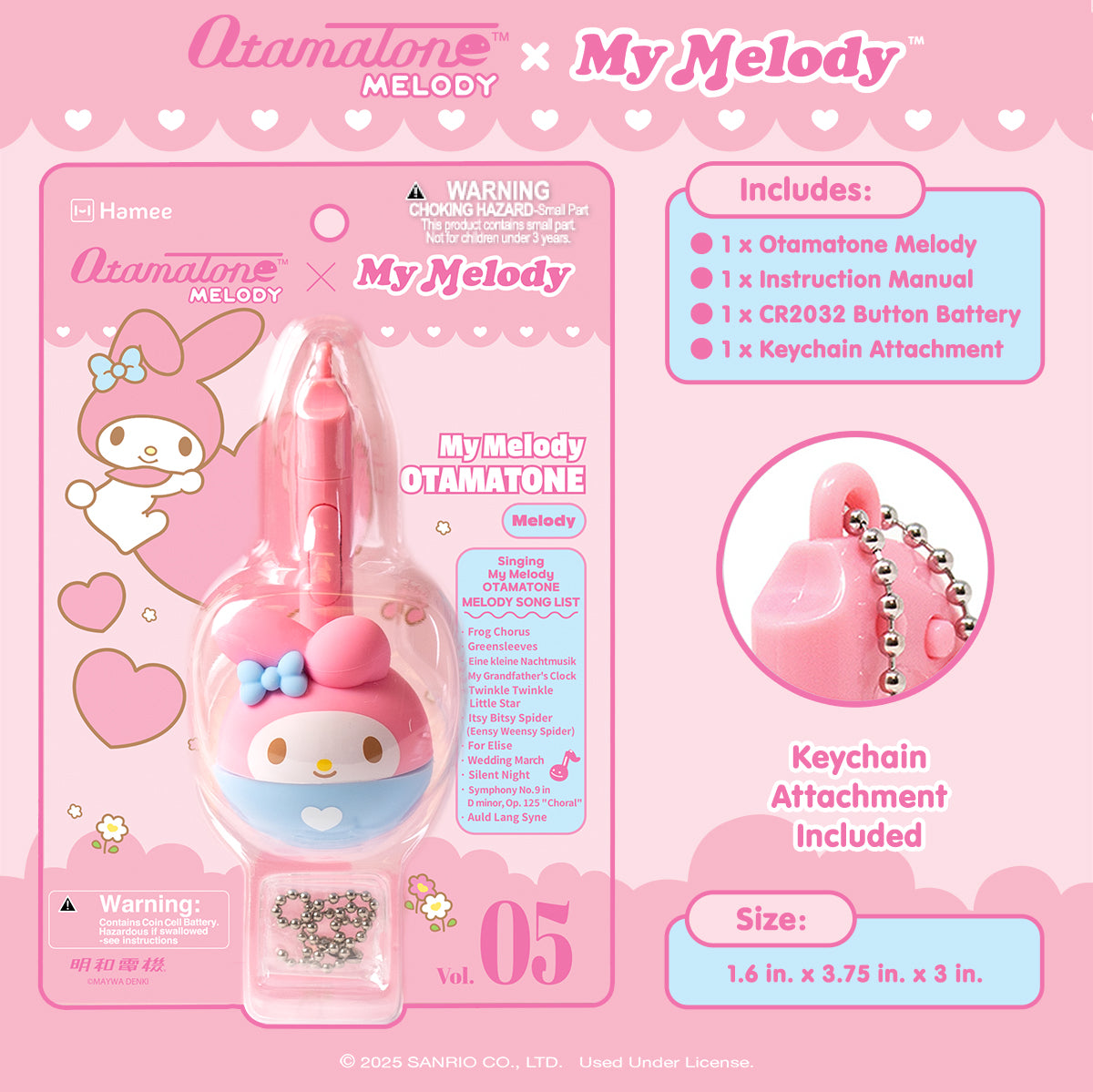 My Melody Mini Otamatone Melody Charm, Special Edition