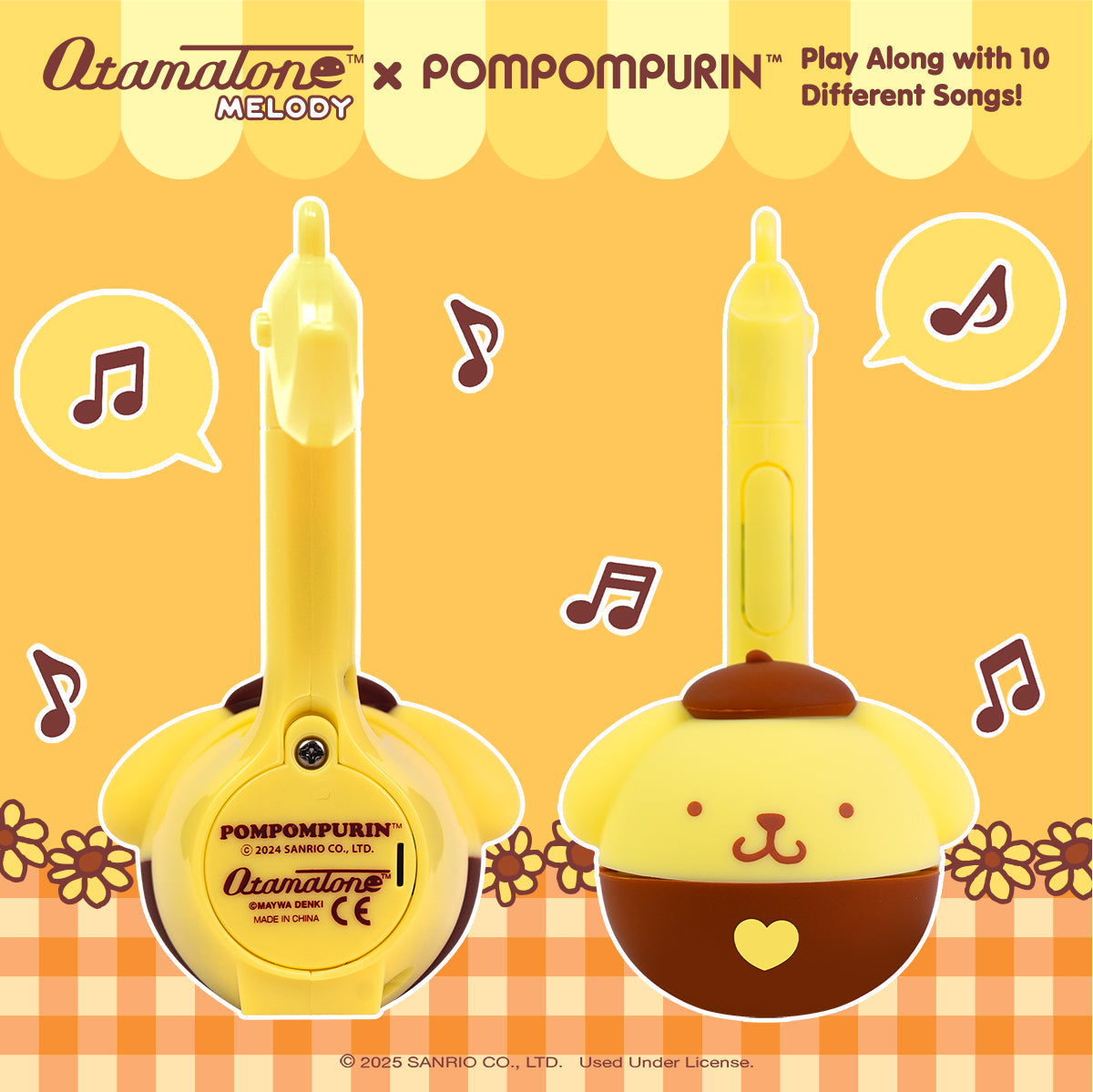 Pompompurin Mini Otamatone Melody Charm, Special Edition