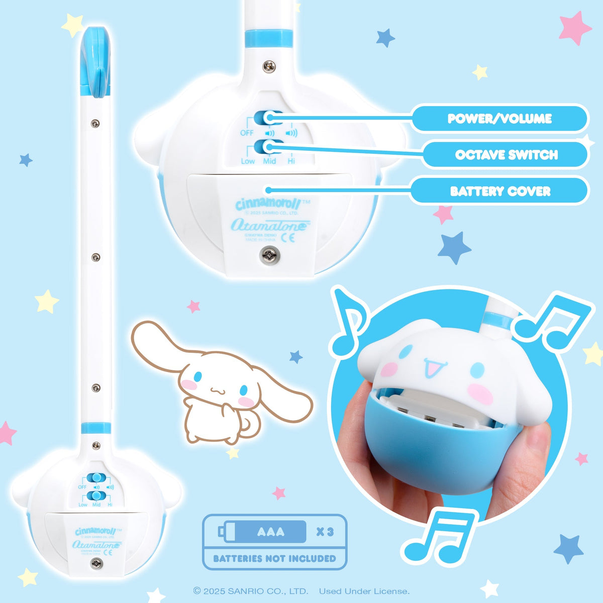 Cinnamoroll Hello Kitty and Friends Otamatone Instrument Toy