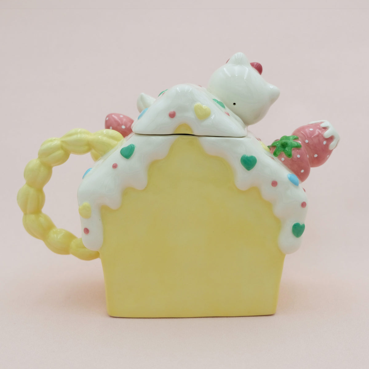 Hello Kitty and Friends Strawberry House Ceramic Tea Pot