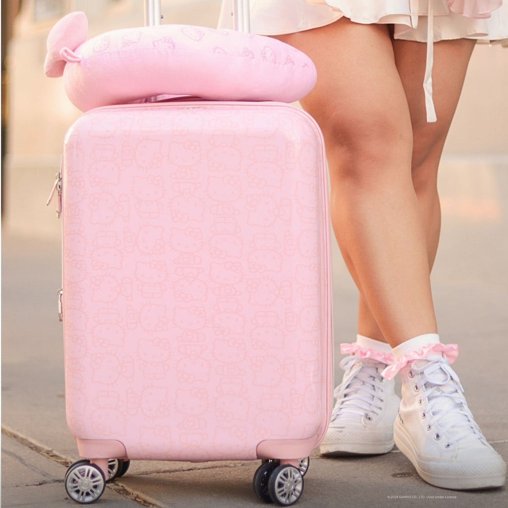 Hello Kitty X FUL 29.5 Inch Hardshell Spinner Luggage, Pink