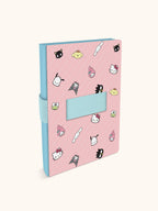 Hello Kitty And Friends Pink Pinstripe Casey Notebook With Phone Loop by Studio Oh