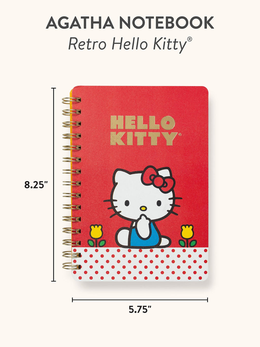 Hello Kitty Retro Red Agatha Softcover Notebook
